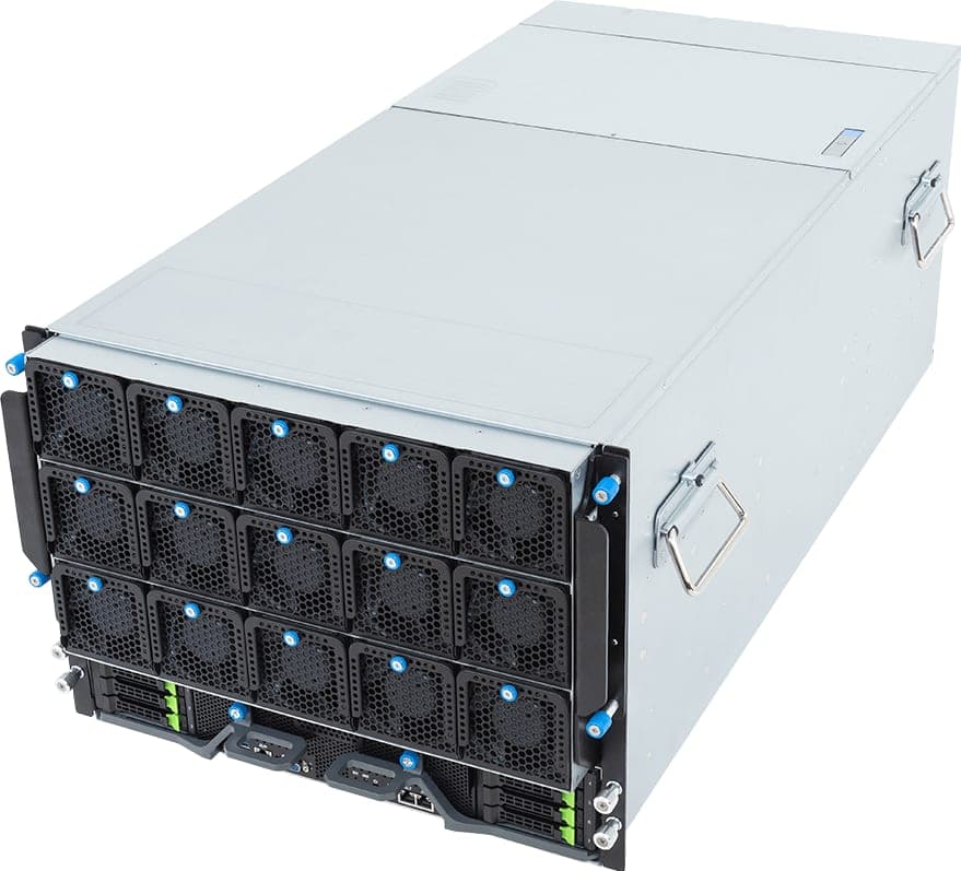 Air-cooled HGX B300 server, front three-quarter view